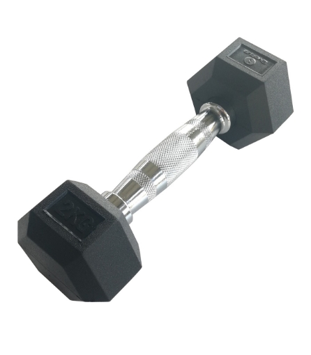 Slika Šesterokutna bučica 2 kg - Dumbbell