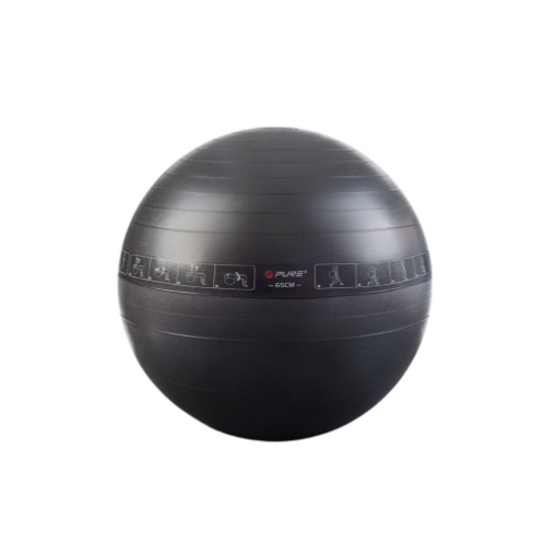 Slika GYM lopta 65 cm CRNA + PUMPA P2I