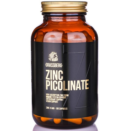 Slika Grassberg Zinc Picolinate - 180 kapsula - Naskor