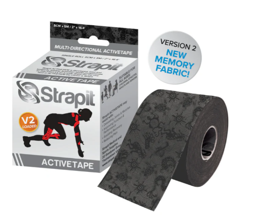 Slika ACTIVETAPE 5CM x 5M - SIVO/CRNO STRAPIT