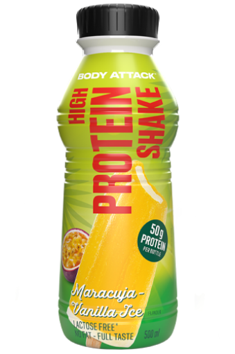 Slika BODY ATTACK High Protein Shake 500 ml – Marakuja & vanilija