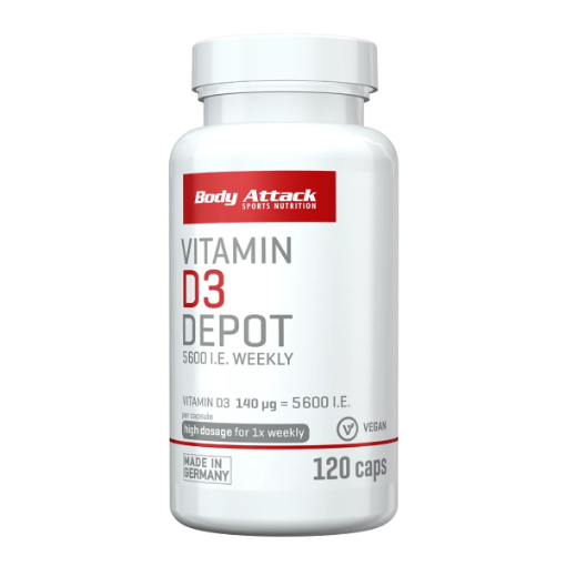 Slika Vitamin D3 Depot - 120 Kapsula Body Attack