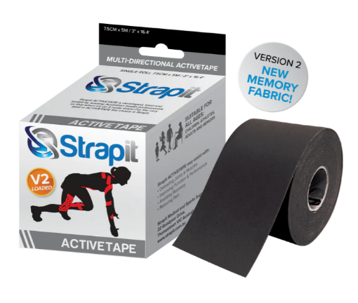 Slika ACTIVETAPE 7,5CM x 5M – CRNA STRAPIT