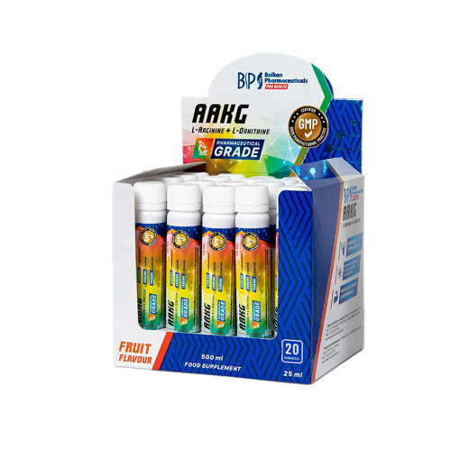 Slika AAKG (L-arginine + L-Ornithine) Shot 20×25ml