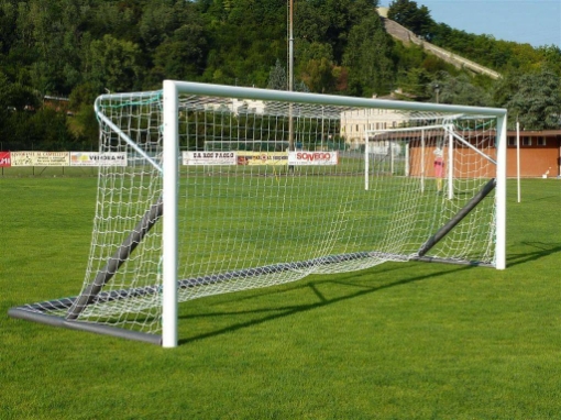 Slika Poarta Fotbal Aluminiu 6x2 m, model independent cu cadru de sol