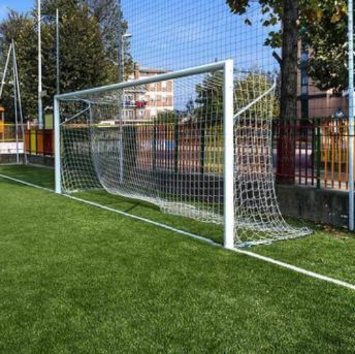 Slika Fiksni aluminijski nogometni gol 5 × 2 m s uključenom mrežom — VI 5922