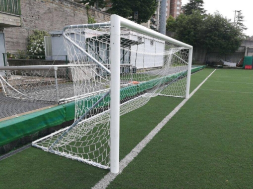Slika Poarta fotbal aluminiu 5x2 m, mobila cu bara divizata