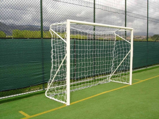 Slika Poarta Fotbal Oțel 4x2 m, fixa cu mansoane incluse