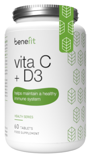 Slika Vitamina C + D3 - 60 Tabs Benefit