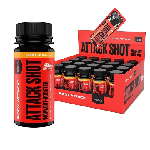 Slika ATTACK SHOTS 20 x 60 ml - Naranča/Kola