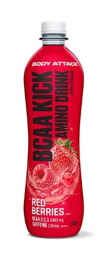 Slika BCAA KICK Crvene bobice - 500 ml Body Attack