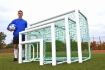 Slika Mobilni sklopivi aluminijski nogometni gol TS 1,80 x 1,20 m s mrežom