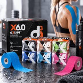 Slika za kategoriju d3Tape X6.0 Waterproof – kineziološka traka 5 cm x 6 m